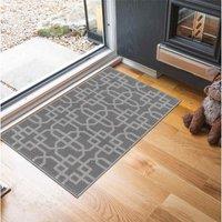 Serdim Rugs Siam Trellis Anti Slip Mats Dark Grey 57X90 Cm, Grey