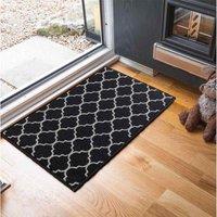 Serdim Rugs Trellis Anti Slip Doormats Black 120X160 Cm, Black