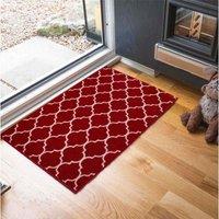 Serdim Rugs Trellis Anti Slip Doormats Red 120X160Cm, Red