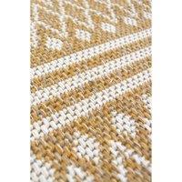 Relay Recycled Cotton Oval Rug Ochre 140X200Cm
