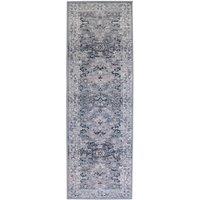Homemaker Maestro Traditional Rug Grey And Pink 067X300Cm, Grey