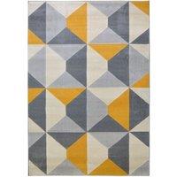 Homemaker Creation Bold Geo Rug Mustard 120X170Cm, Yellow