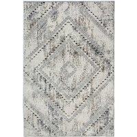 Homemaker Abstract Square Grey 160X230Cm Rug, Grey