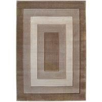Homemaker Daytona Rug Border Latte 160X230Cm, Brown