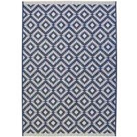 Homemaker Indoor Outdoor Geo Rug Navy 160X230Cm, Blue