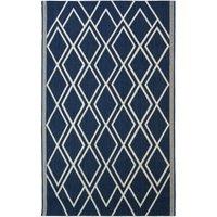 Homemaker County Diamonds Indoor/Outdoor Rug Navy 120X170Cm, Blue