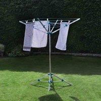 Jvl 4 Arm Aluminium Portable Free Standing Rotary Airer 16m