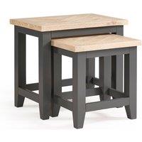 Julian Bowen Bordeaux Nest Of Tables Dark Grey, Grey