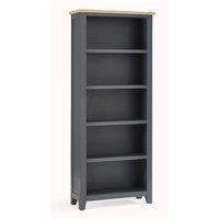 Julian Bowen Bordeaux Tall Bookcase Dark Grey, Grey