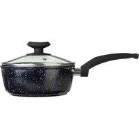 Interiors by PH Stoneflam Saucepan With Glass Lid - 18Cm, Black