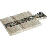 Interiors by PH Small Beige Marble Paddle Board, Brown