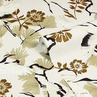 Furn. Demoiselle Natural Beige Botanical Printed Wallpaper 10m x 53cm, Cream