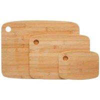 5Five Set Of 3 Bamboo Cutting Board, Brown