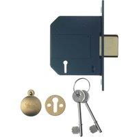 Yale 5 Lever Deadlock Brass 2.50