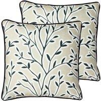 Furn. Annika Polyester Filled Cushions Twin Pack Oatmeal, Cream