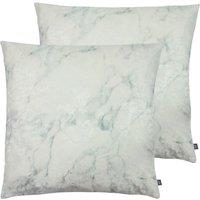 Ashley Wilde Cinnabar Polyester Filled Cushions Twin Pack Viscose Linen Slate Dark Grey, Grey