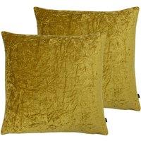 Ashley Wilde Kassaro Polyester Filled Cushions Twin Pack Cotton Viscose Dijon, Yellow