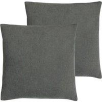 Furn. Kobe Polyester Filled Cushions Twin Pack Grey, Grey