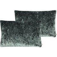 Kai Lynx Polyester Filled Cushions Twin Pack Viscose Cotton Oasis, Blue