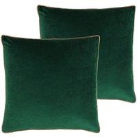 Paoletti Meridian Polyester Filled Cushions Twin Pack Emerald Blush, Green