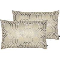 Prestigious Textiles Othello Polyester Filled Cushions Twin Pack Cotton Coin, Gold