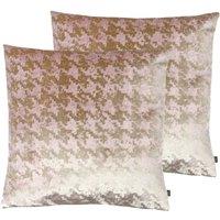 Ashley Wilde Nevado Polyester Filled Cushions Twin Pack Viscose Gold Blush, Gold
