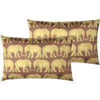 Paoletti Parade Polyester Filled Cushions Twin Pack Brick, Orange