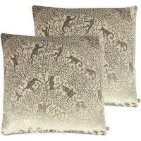 Kai Tilia Polyester Filled Cushions Twin Pack Cotton Clay, Cream