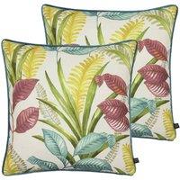 Prestigious Textiles Sumba Polyester Filled Cushions Twin Pack Rhumba, Blue