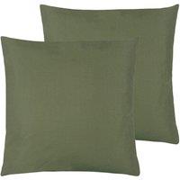 Furn. Wrap Outdoor Polyester Filled Cushions Twin Pack Olive, Green