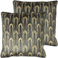 Furn. Wisteria Polyester Filled Cushions Charcoal, Grey