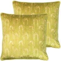 Furn. Wisteria Polyester Filled Cushions Chartreuse, Yellow
