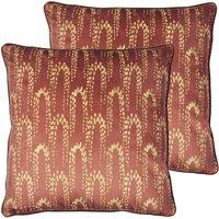 Furn. Wisteria Polyester Filled Cushions Sienna, Red