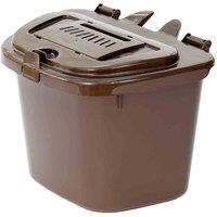 All-green Vented 5L Compost Caddy - Brown, Brown