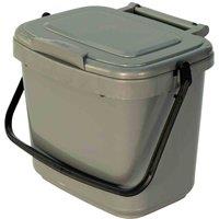 All-Green 5L Kitchen Compost Caddy - Silver Grey, Silver