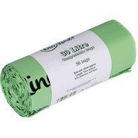 Bioliner 30L Compostable Bags 1 Roll , Green