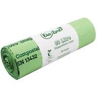 Bioliner 80L Compostable Bags 1 Roll , Green