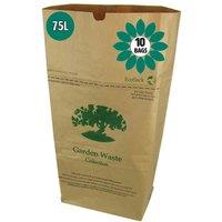 All-Green 75L Paper Compostable Bags 10 Bags , Brown