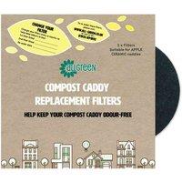 All-green Apple Ceramic Caddy Filters - 2 Pack, Black