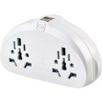 Go Travel World-EU Adaptor Duo USB, White