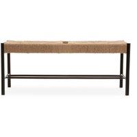 Interiors by PH Bandar Hemp Rope Bench Black, Brown