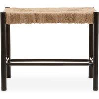 Interiors by PH Bandar Hemp Rope Small Bench Black, Brown
