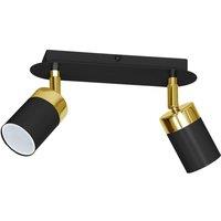 Milagro Ceiling Lamp Joker Black Gold 2 x GU10, Black