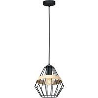 Milagro Pendant Lamp Cliff Black 1 x E27, Black