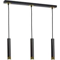 Milagro Pendant Lamp Dani Black Gold 3 x GU10, Black