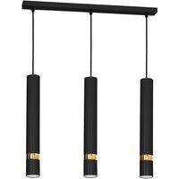 Milagro Pendant Lamp Joker Black Gold 3 x GU10, Black