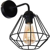 Milagro Wall Lamp Colin Black 1 x E27, Black