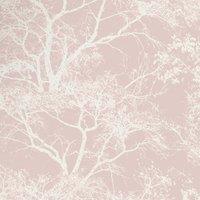 Holden Decor Whispering Trees Dusky Pink Wallpaper 10m x 53cm, Pink
