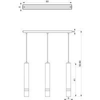 Milagro Pendant Lamp Joker Blue 3 x E27, Blue