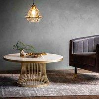 Crossland Grove Novara Coffee Table Champagne 90 X 90 X 42Cm, Gold